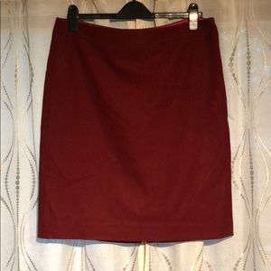 Burgundy wool skirt